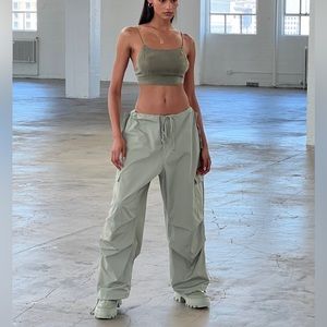 Local European parachute pants in Sage